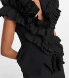 Maticevski Dark Rose ruffled top