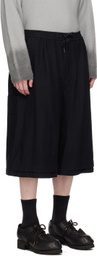 Juun.J Black Drawstring Shorts