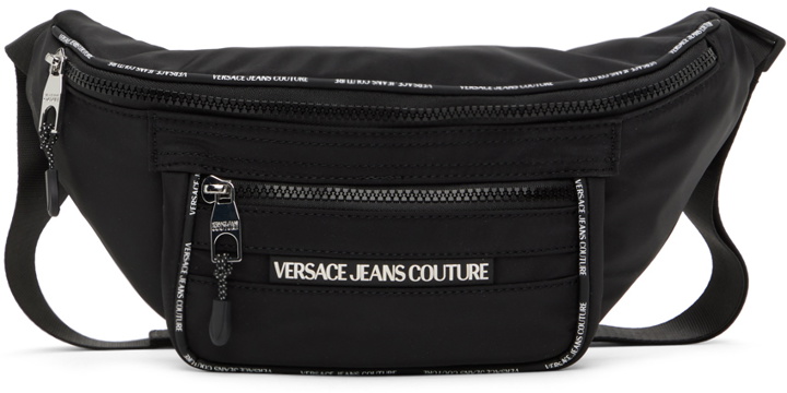 Photo: Versace Jeans Couture Black Logo Belt Bag