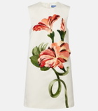 Leo Lin Yvonne floral-appliqué minidress