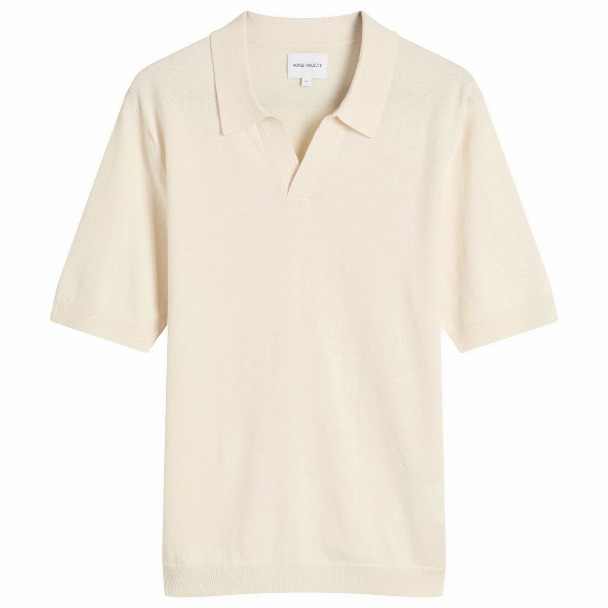Norse Projects Men's Leif Cotton Linen Polo in Kit White