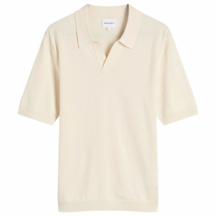 Photo: Norse Projects Men's Leif Cotton Linen Polo in Kit White