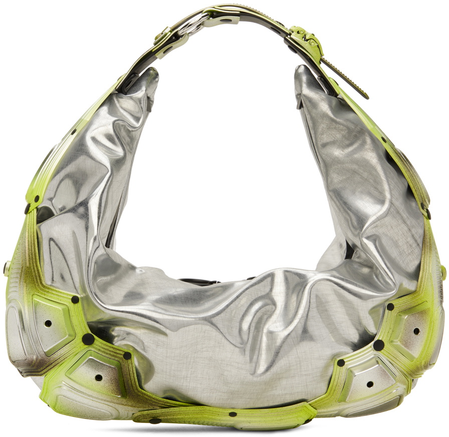 Innerraum Silver & Green Module M03 Half Moon Bag Innerraum