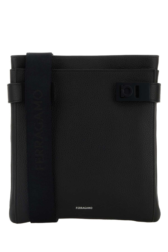 Photo: Ferragamo Black Leather Crossbody Bag