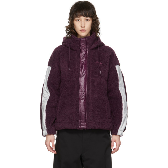 Li-Ning Purple Fleece Hooded Jacket