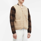 Universal Works Men's Wool Fleece Zip Gilet - END. Exclusive in Stone