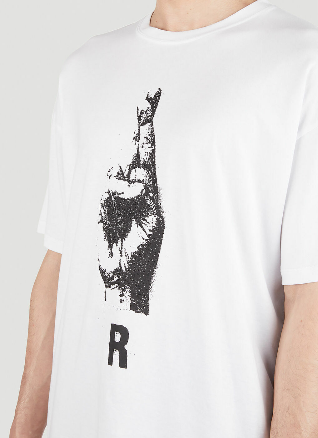 Tシャツ・カットソー RAF SIMONS T-SHIRT WITH PRINTED DETAILS RAF SIMONS Medium Size T-shirt THE OTHERS Printed Logo White