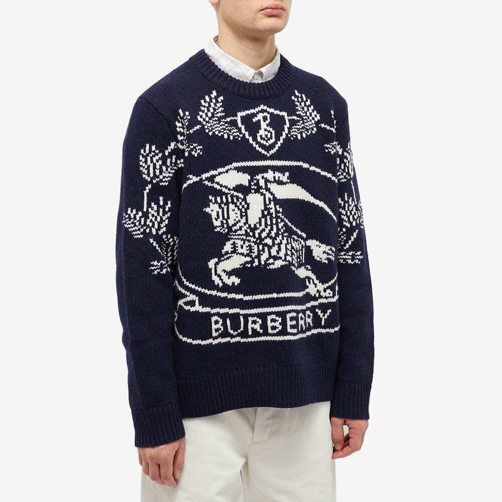 Burberry Men's Alton EKD Crew Knit in Dark Charcoal Blue