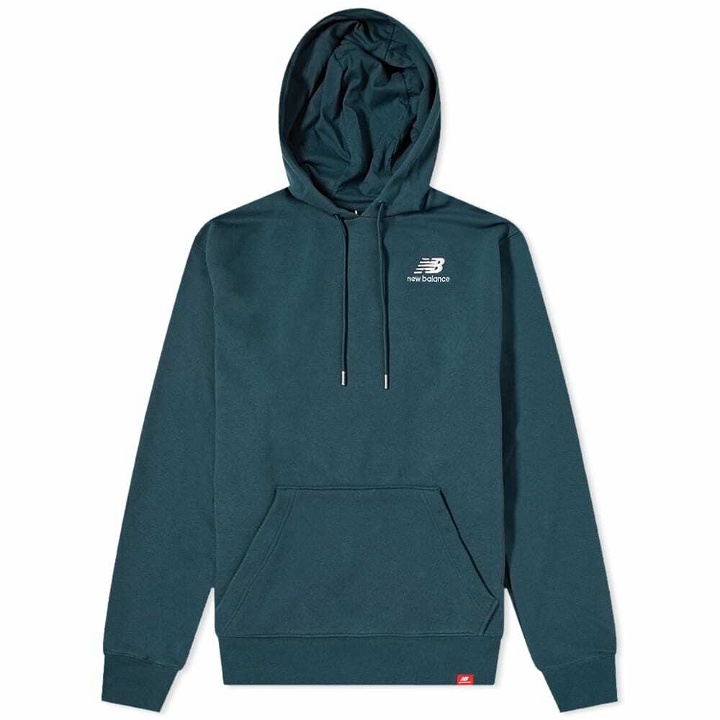Photo: New Balance Men's NB Essentials Embroidered Hoody in Teal