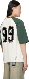 Ksubi White & Green '99' Biggie Raglan S/S T-shirt