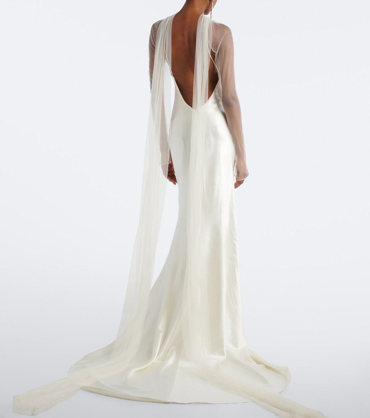 Danielle Frankel Bridal Mari caped wool and silk gown