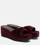 Stella McCartney Sneak Elyse velvet wedge mules