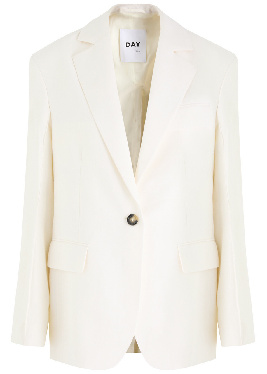 Day Birger ET Mikkelsen Marcy Split-back Cotton-blend Blazer Ivory