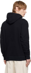 Sunspel Black Loopback Hoodie