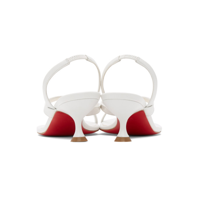 Christian Louboutin White Taralita 55 Heeled Sandals Christian