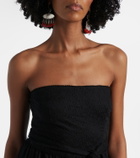 Poupette St Barth Thelma strapless cotton maxi dress