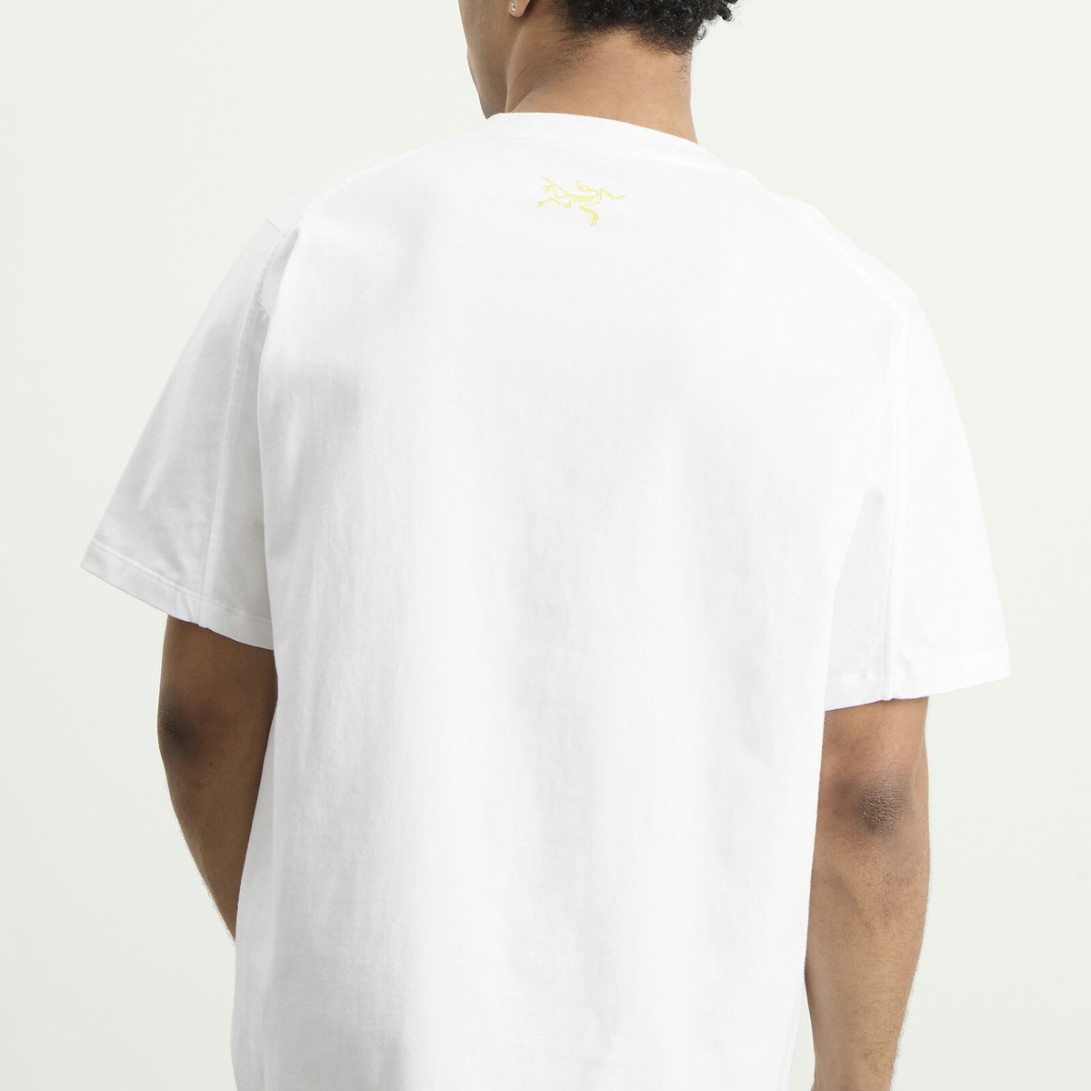 Arc'teryx Men's Kragg Cotton Lithographica T-Shirt in White Light