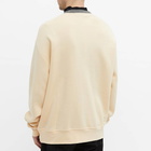 Acne Studios Men's Fulton Reverse Logo Rib Crew Sweat in Cream Beige