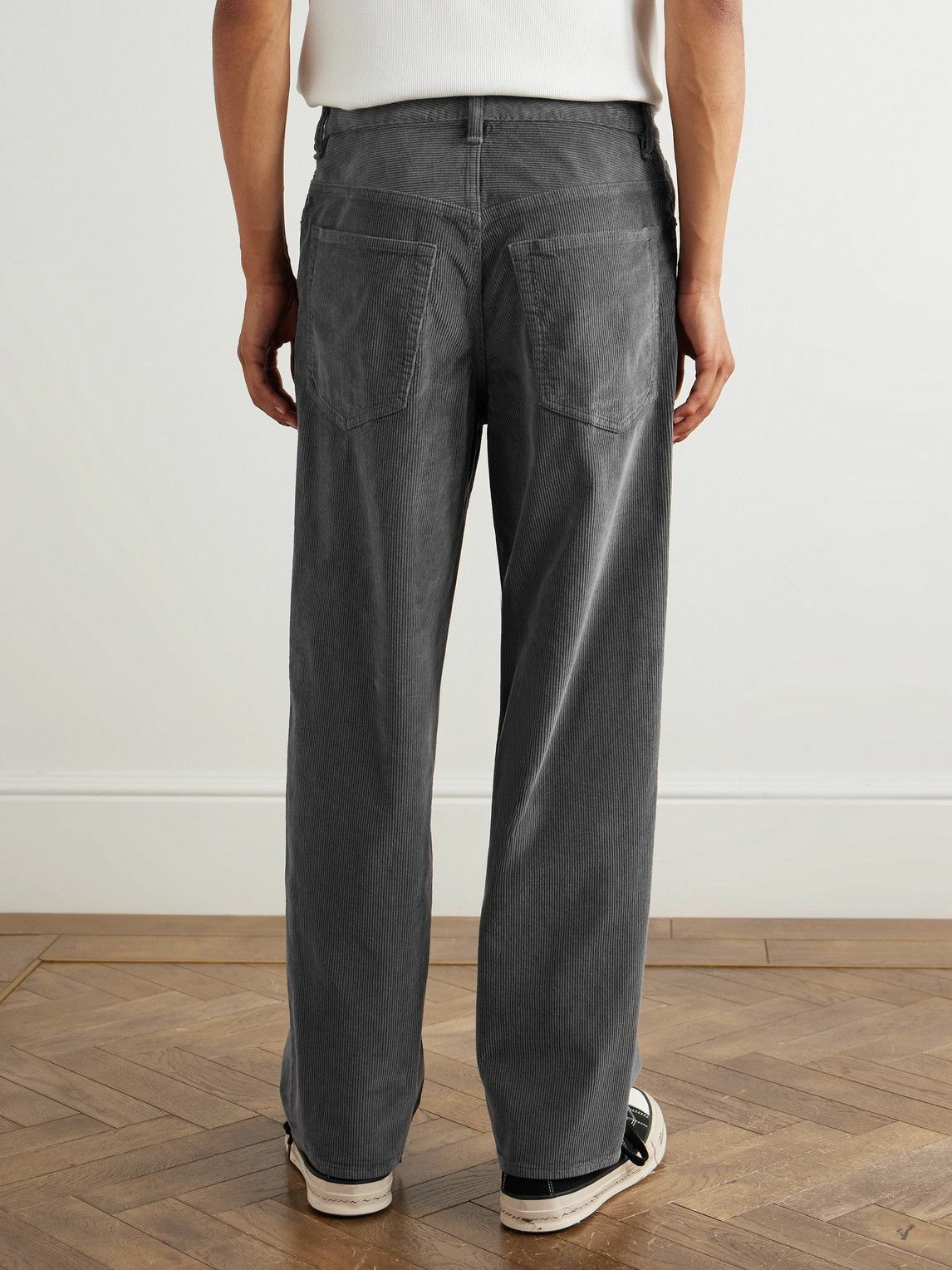 Rag & Bone - Wide-Leg Cotton-Blend Corduroy Trousers - Gray