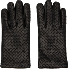 Bottega Veneta Black Intrecciato Gloves