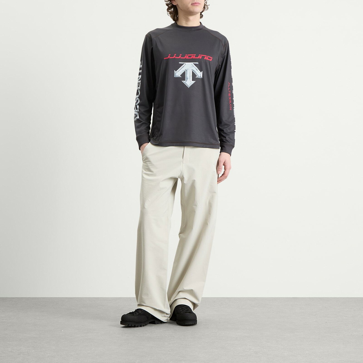 Descente Men's Allterrain x JJJJound Warm Up Long Sleeve in Charcoal