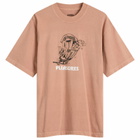 Pleasures Men's x Fat Beats 9th Street T-Shirt in Rose Quartz