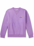 Carhartt WIP - Logo-Embroidered Cotton-Blend Jersey Sweatshirt - Purple