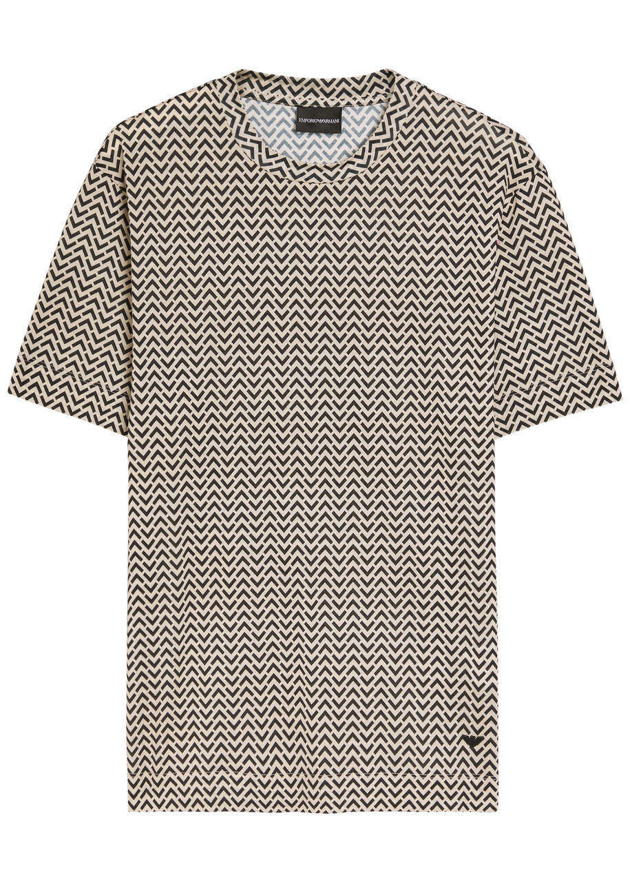 Emporio Armani Patterned Jersey T-shirt Black