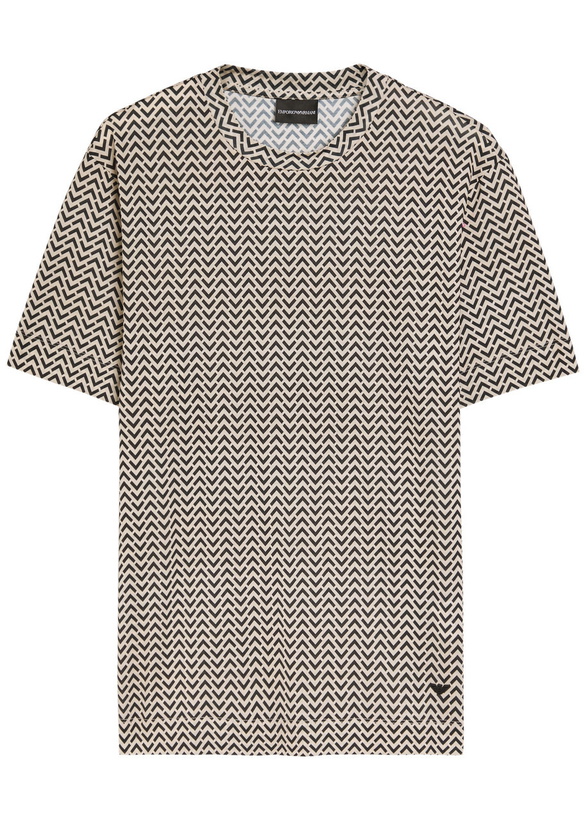 Photo: Emporio Armani Patterned Jersey T-shirt Black