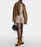 Loewe Logo cotton and wool shorts
