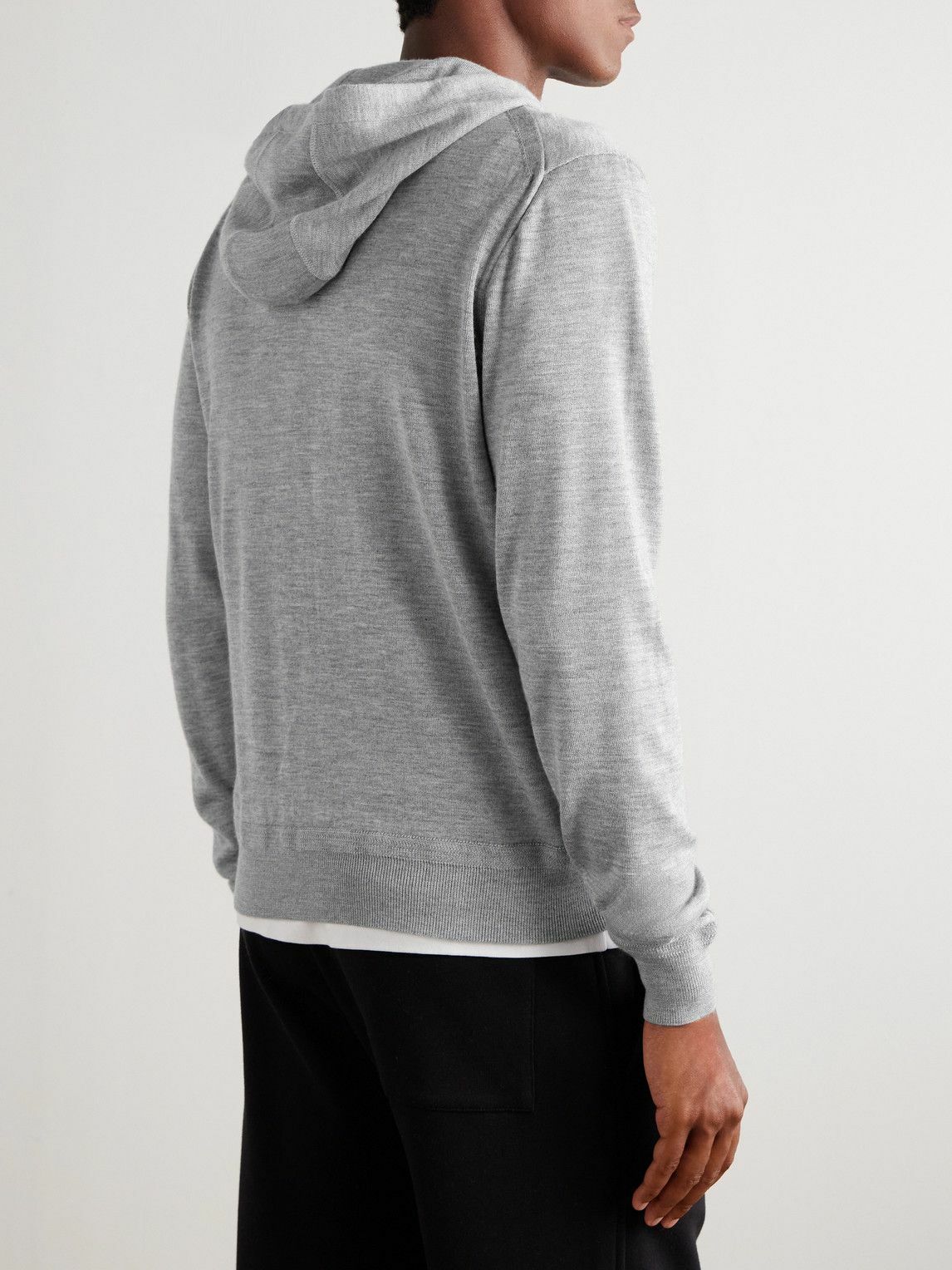TOM FORD - Cashmere and Silk-Blend Zip-Up Hoodie - Gray