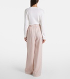 Loro Piana Valerio linen wide-leg pants