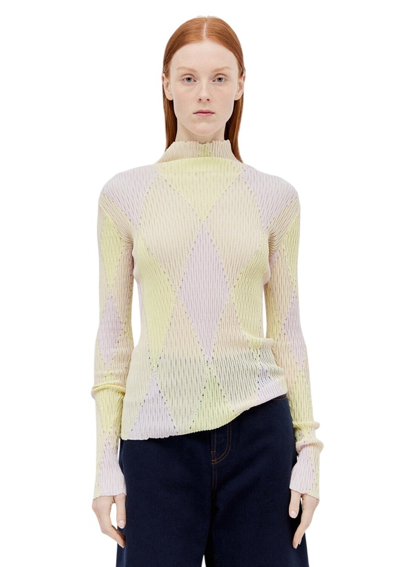 Photo: Burberry Argyle High-Neck Sweater