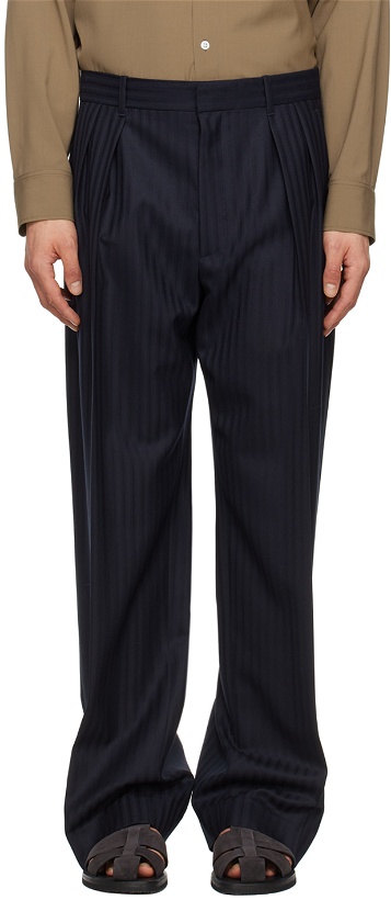 Photo: The Row Navy Carl Trousers