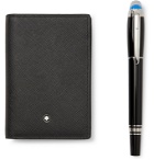 Montblanc - StarWalker Resin Ballpoint Pen and Leather Business Card Holder Set - Black