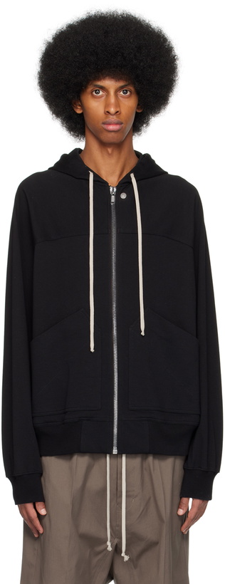 Photo: Rick Owens Black Zip-Up Hoodie