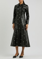 A.W.A.K.E Mode Stud-embellished Faux Leather Coat Black
