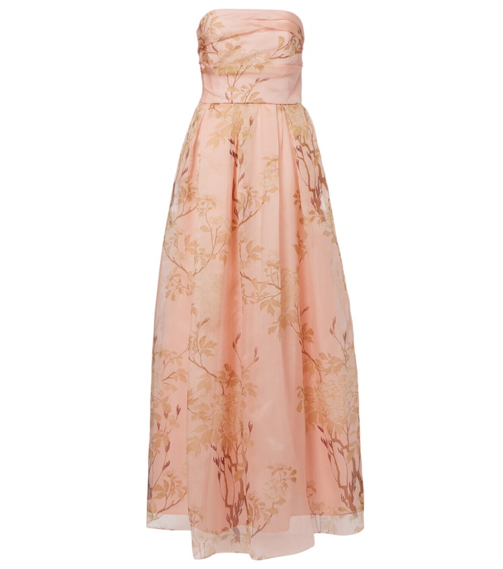 Photo: Max Mara Elegante Dominio floral silk organza bustier gown
