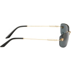 Versace Gold Rimless Rectangle Medusa Sunglasses