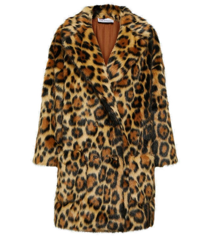Photo: REDValentino Leopard-print faux fur coat