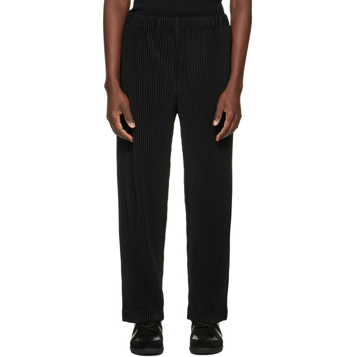 Photo: HOMME PLISSÉ ISSEY MIYAKE Black Monthly Colors July Trousers