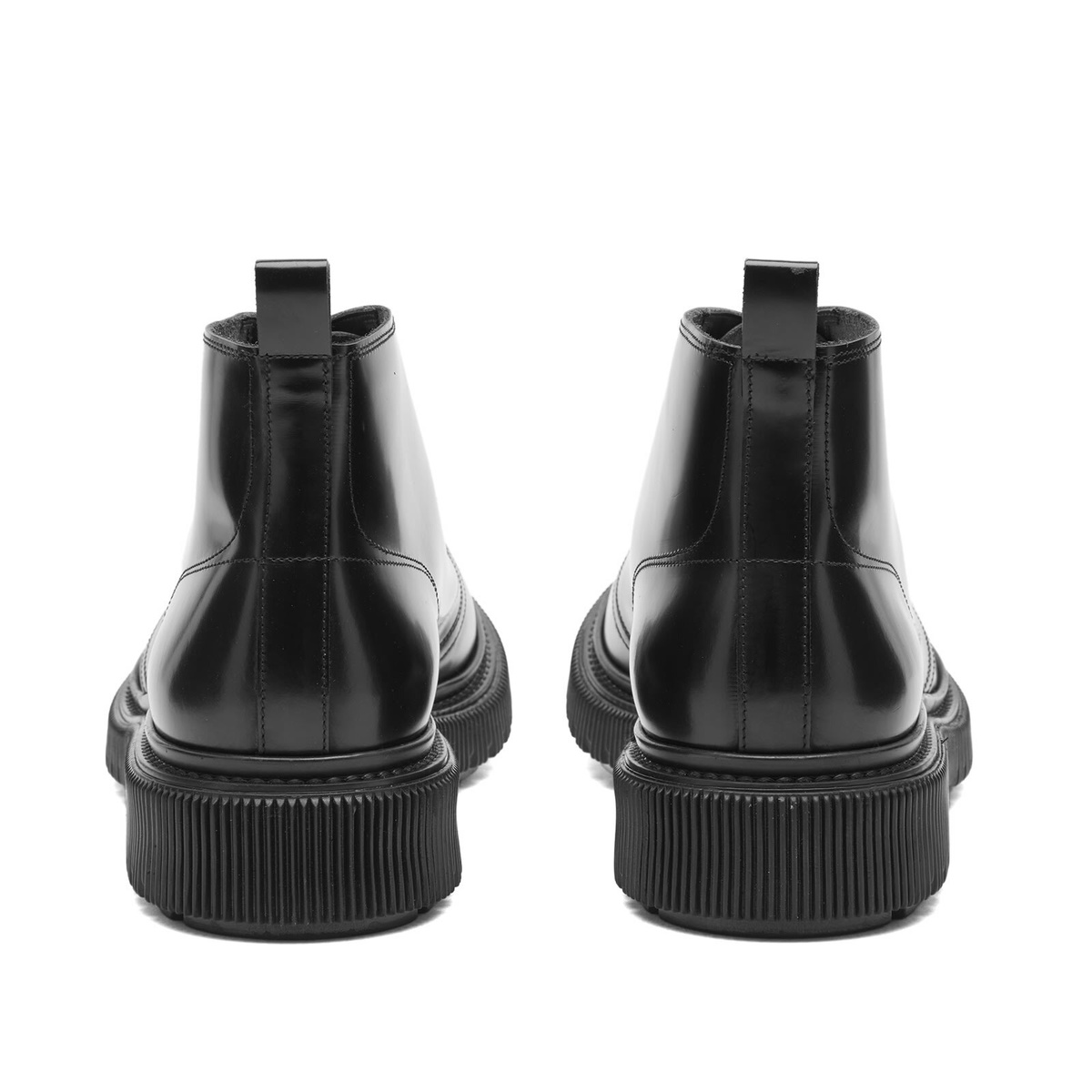 Adieu Men's Type 121 Leather Desert Boot in Black/Ivory Adieu