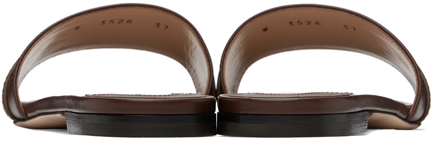 TOM FORD Brown Leather Whitney Slides