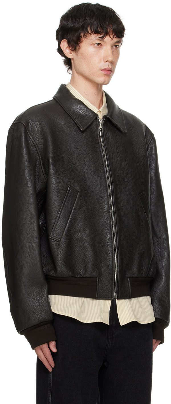 Recto Brown Ben Leather jacket Recto