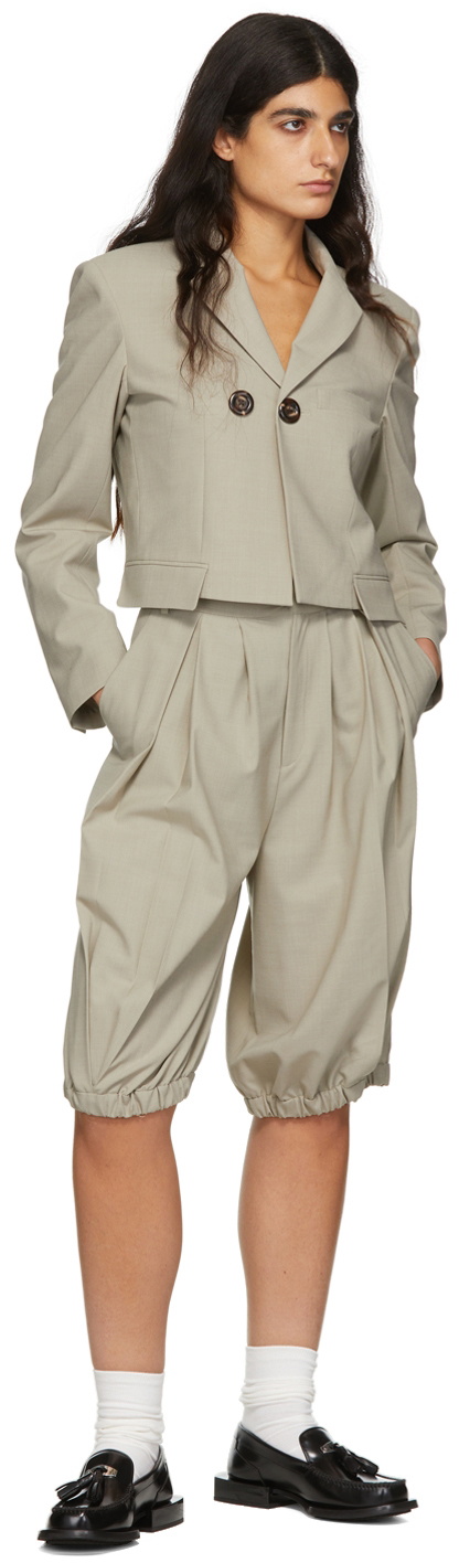 Trunk Project Beige Wool Shorts