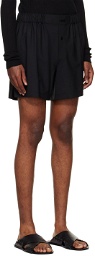 GAUCHERE Black Gathered Shorts