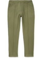 Frescobol Carioca - Thiago Slim-Fit Tapered Pintucked Cotton-Jersey Sweatpants - Green