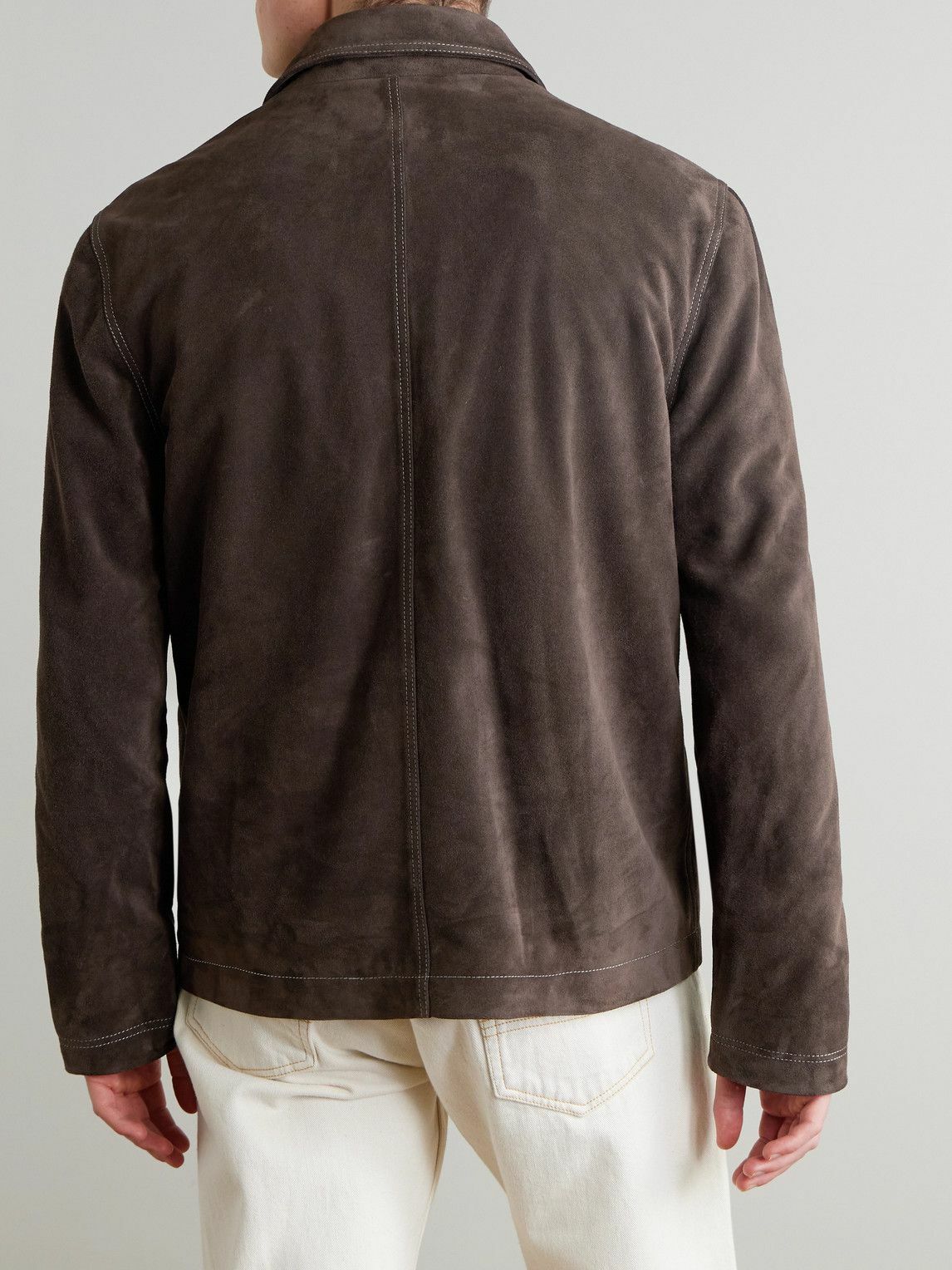 Mr P. - Crosta Suede Chore Jacket - Brown