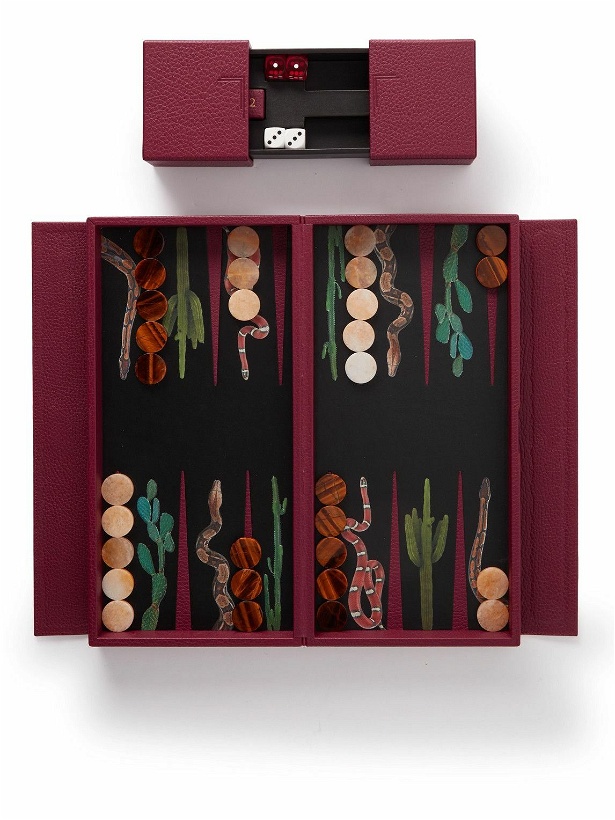 Photo: Alexandra Llewellyn - Snake Travel Pebble-Grain Leather Backgammon Set