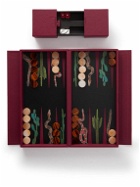 Alexandra Llewellyn - Snake Travel Pebble-Grain Leather Backgammon Set